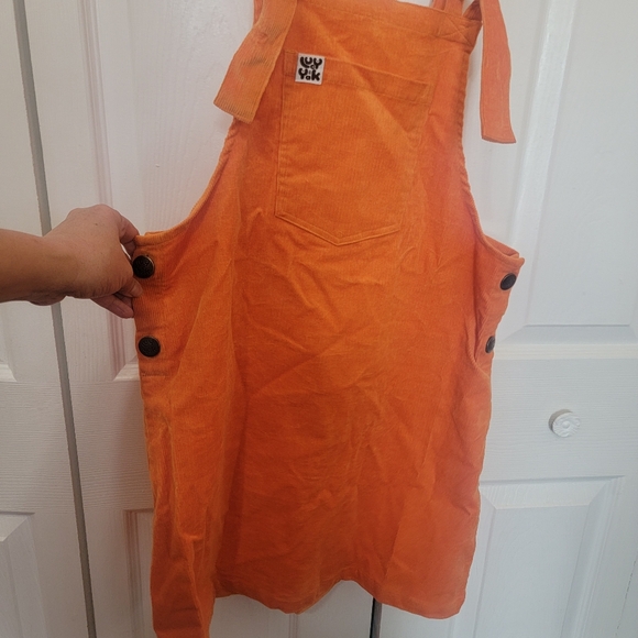 Orange Pinafore Corduroy Dress Lucy & Yak - Picture 7 of 12